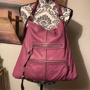B.MAKOWSKY SOFT MAGENTA LEATHER PURSE